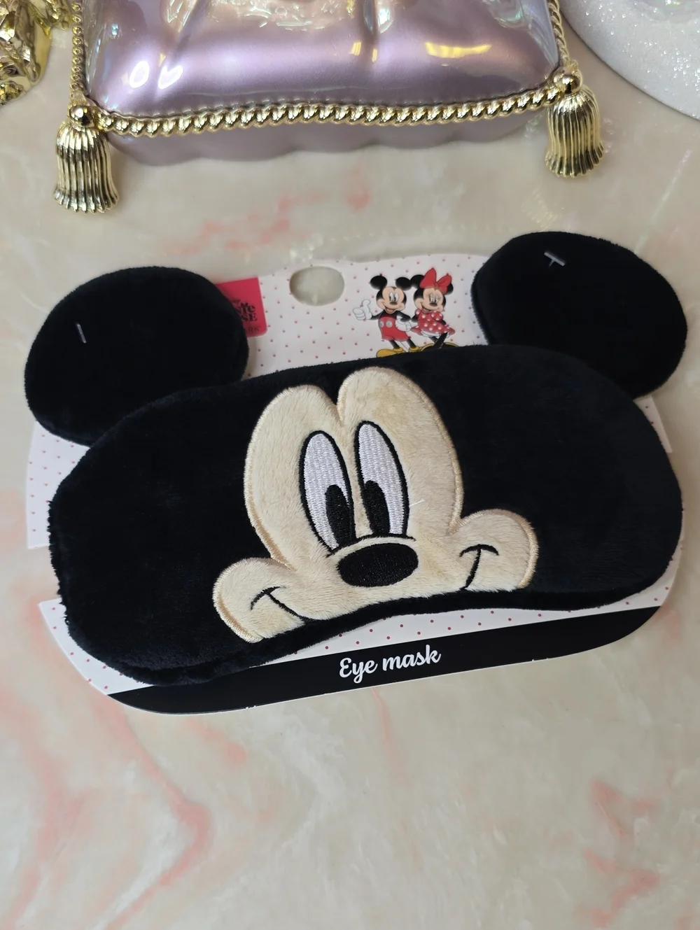 NWT Primark X Disney Mickey Mouse Eye Mask One Size Black & Red